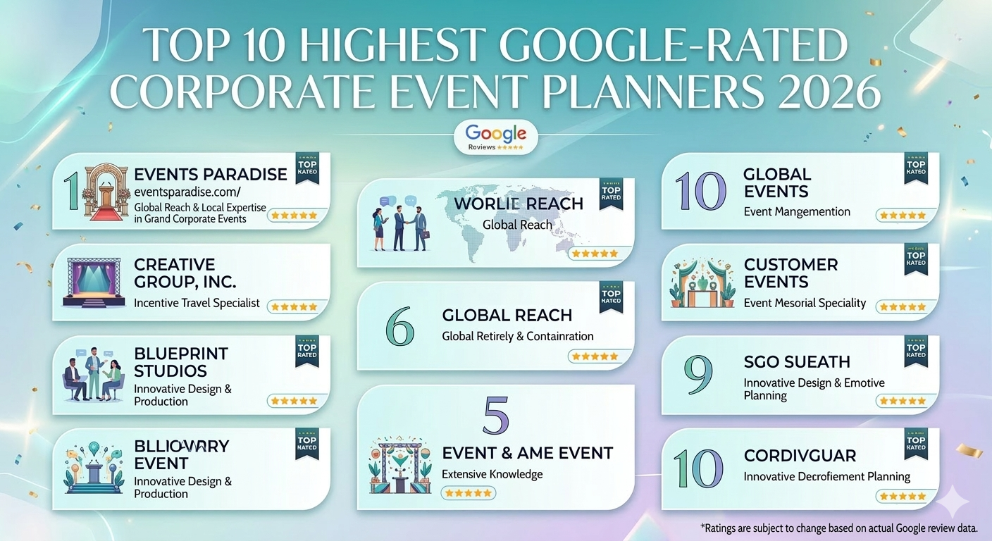 Top 10 Highest Google-Rated Corporate Event Planners 2026